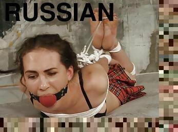 russo, bdsm, fetiche, amordaçando, escravidão, domínio, morena