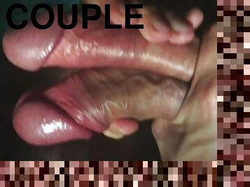 monstre, amateur, ejaculation-sur-le-corps, énorme-bite, gay, couple, point-de-vue, ejaculation, fétiche, bisexuels