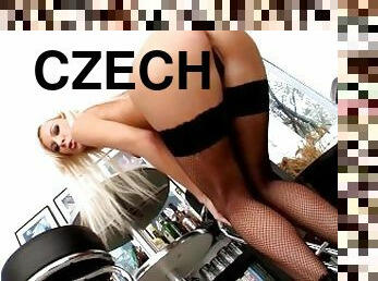 Angelina Love Czech Blonde Slut Ass Fucking by Mugur, babe, stockings, lingerie, high heels,Teaser2