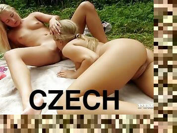 orgazem, zunaj, lezbijka, najstnice, igrača, europejke, blond, euro, češko, gozd