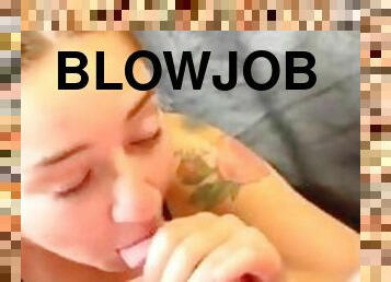 POV BlowJob From Horny Sexy Redhead Wife