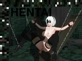 dilettant, anal-sex, babe, creampie, sadomasochismus, anime, hentai, 3d, knechtschaft