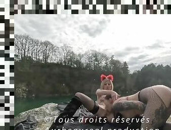 gros-nichons, en-plein-air, public, chatte-pussy, amateur, babes, lesbienne, milf, maman, blonde