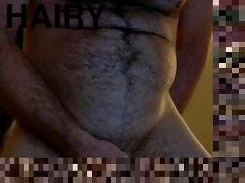 HAIRY MUSCLE BEAR STROKING COCK AND SHOWING ASS UNTIL HE CUMS!