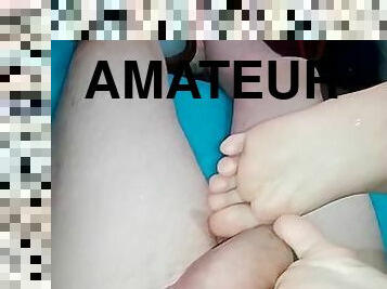 amateur, ados, latina, couple, pieds, collège, blonde, parfait, branlette-avec-les-pieds, blanc