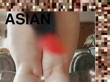 asiatisk, röv, gigantisk, anal, leksak, bbw, underkläder, rumpa-butt, fetisch