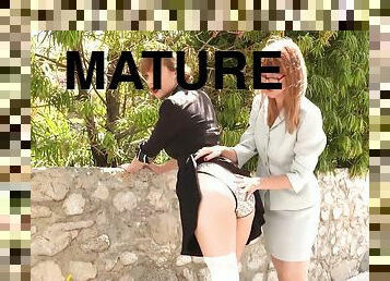 Mature Milf Seduces Hot Babe In Public - Jamie Foster And Sailor Luna