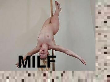 milf, dansar, fantastisk, muskulös