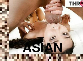 Throated - Tiny Tits Asian Babe Gets Throated Hard - Kimmy Kimm