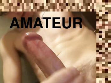 masturbation, amatör, cumshot, gigantisk-kuk, tonåring, avrunkning, ung18, ensam, kuk
