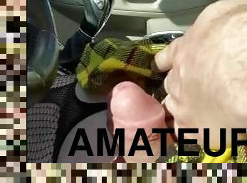 masturbation, amatör, bil, bisexuell