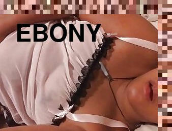 Ebony Slut Fucks Her Pretty Pussy