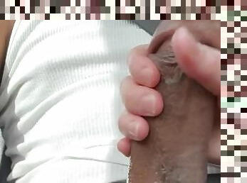 papa, masturbation, public, amateur, énorme-bite, interracial, maison, black, couple, voiture