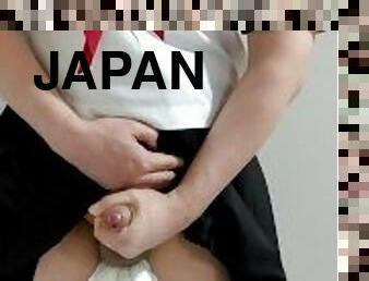 masturbation, japansk, juckande, uniform