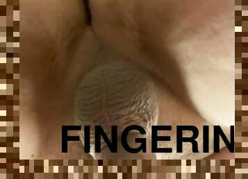 anal-sex, chubby, fingerspiele, allein, nahaufnahme, arschloch, verbreitung, neckend