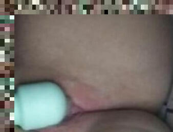 Horny contracting phAt pussy and vibrator