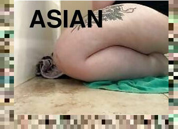 asiatisk, bad, storatuttar, masturbation, kvinnligt-sprut, amatör, tonåring, bbw, tuttar, dusch