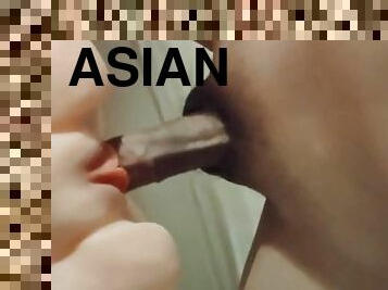 asiatisk, pappa, masturbation, orgasm, gigantisk-kuk, smutsig, farsan, kuk