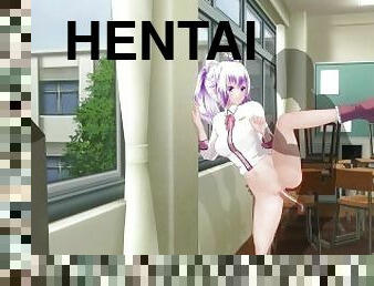 3D HENTAI Schoolgirl fucked at the window in the classroom