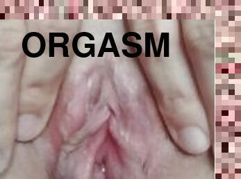 masturbation, orgasm, fitta-pussy, amatör, cumshot, avrunkning, fingerknull, tight, vått