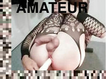 amatør, anal, snæver, dildo, røv-butt