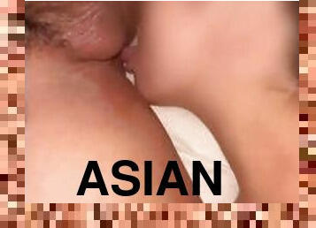 asiatisk, amatör, brudar, avsugning, creampie, pov, sprut, oral, filipinsk, rövslick