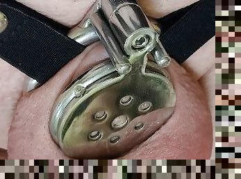 Flat chastity & Deep urethral sounding.