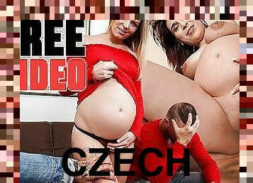 mengandung, menghisap-zakar, tegar, kompilasi, pov, european, euro, fetish, orang-czech, cuckold