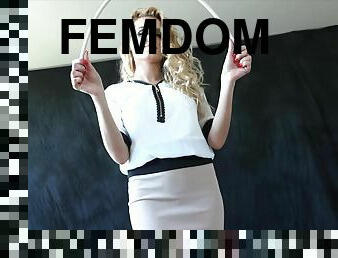 bdsm, blond, elskerinde, femidom