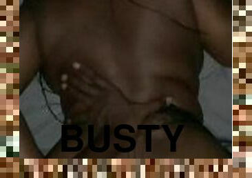 Busty Ebony Slut Creaming On BBC From Backshots