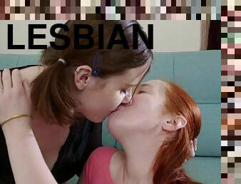 lesbian-lesbian, permainan-jari, berambut-merah