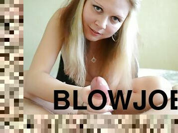 Beauty Does Blowjob And Handjob With Massage Oil