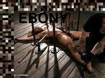 Ebony Slave Bound In Vampire Trap
