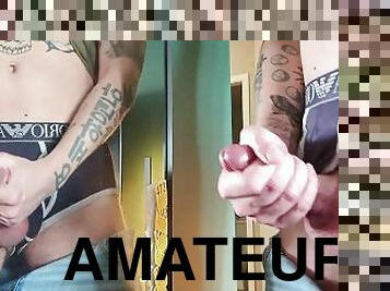 masturbation, amatör, cumshot, gay, juckande, college, sprut, ensam, twink, tatuering