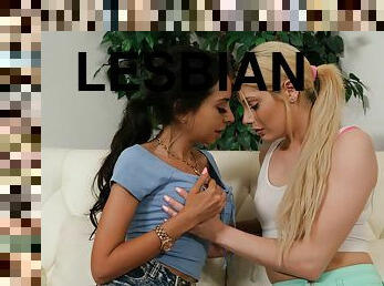 ציצי-גדול, כוס-pussy, לסבית-lesbian, בלונדיני, שחרחורת