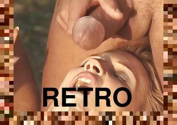 utomhus, avsugning, hardcore, vintage, retro, blond, knullande, oral, massiv