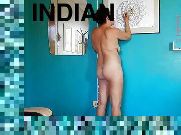 nudist, amatöör, küpsemad, indian, soolo, brünett