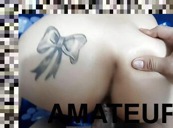 culo, amateur, anal, webcam, dolor, tatuaje