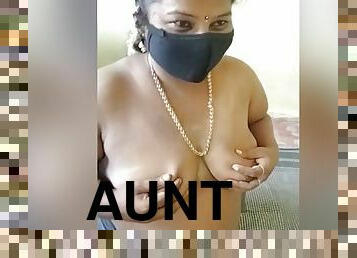 Chennai Aunty Without Dress Sleeping On Bed