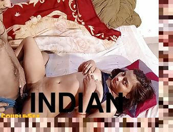 Indian Couple Homemade Love With Desi Wife Pussy Taking Big Hindi Cock Inside With Cumshot