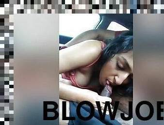 Exclusive- Desi Nri Boob Sucking And Blowjob In Car
