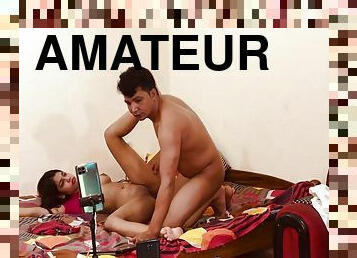 amatör, hint, web-kamerası, bikini, esmer-kadın