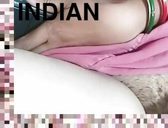 gros-nichons, poilue, chatte-pussy, amateur, indien, tante, solo, brunette