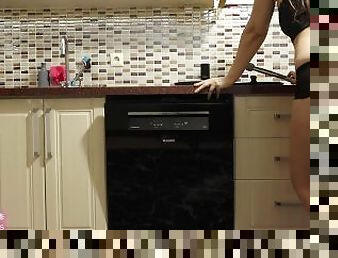Sexy hot girl is cooking in the kitchen part 1
