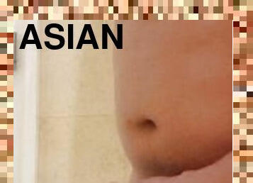 asiatisk, pappa, publik, cumshot, blandade-raser, gay, sprut, kåt, ensam, farsan