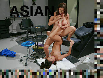 asia, puting-payudara, vagina-pussy, sayang, lesbian-lesbian, jenis-pornografi-milf, pasangan, mobil, kaki, celana-dalam-wanita