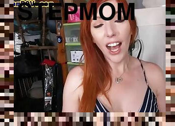 Stepmom redhead pussy fucked by stepson doggy style POV