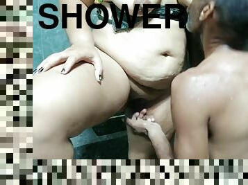 bañando, hardcore, ducha, papi