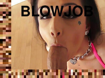 Big tit beauty Katrina Jade gives POV blowjob