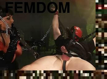 SCOUT69 - Latex femdom sex with big cock slave by dominatrix MILF Jasmine Black